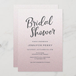 Brautdusche Einladung - Rosa Glitzer