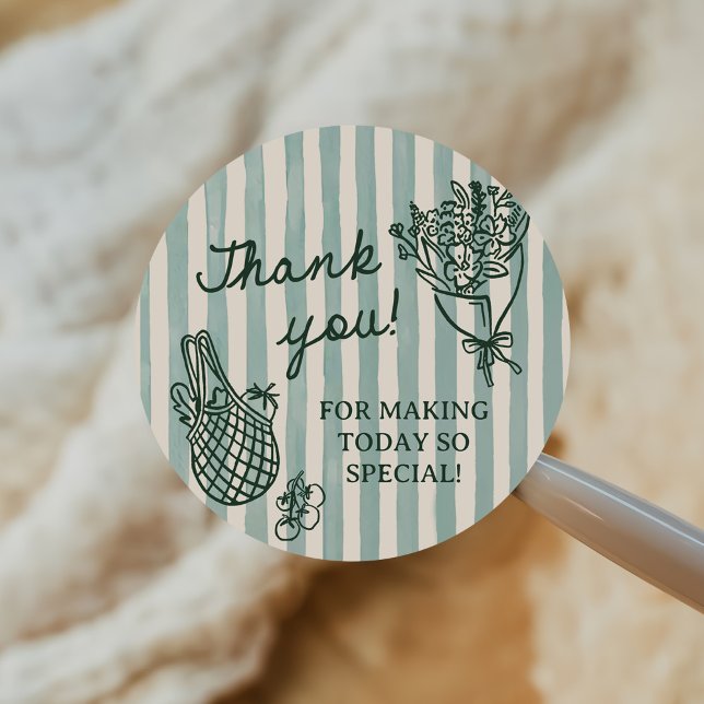 Brautdusche frisch vom Markt Runder Aufkleber (Von Creator hochgeladen)