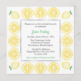 Brautdusche mit grünem Akzent Einladung