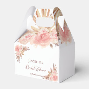 Brautdusche Pampasgras rosafarbenes florales Danke Geschenkschachtel