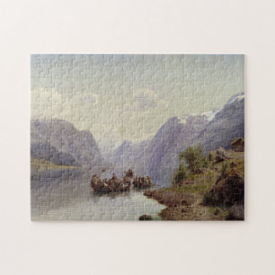 Brauteskorte auf dem Hardanger Fjord, 1865