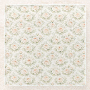 Brautflorales Muster Glasuntersetzer