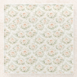 Brautflorales Muster Glasuntersetzer