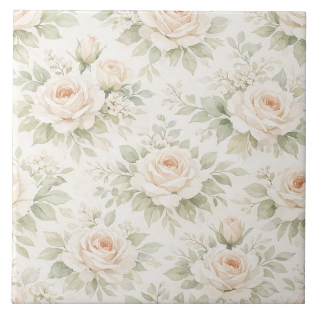Brautfloralmuster Fliese (Vorderseite)