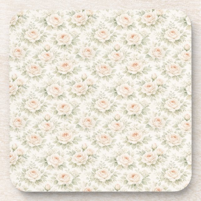 Brautfloralmuster Getränkeuntersetzer (Vorderseite)