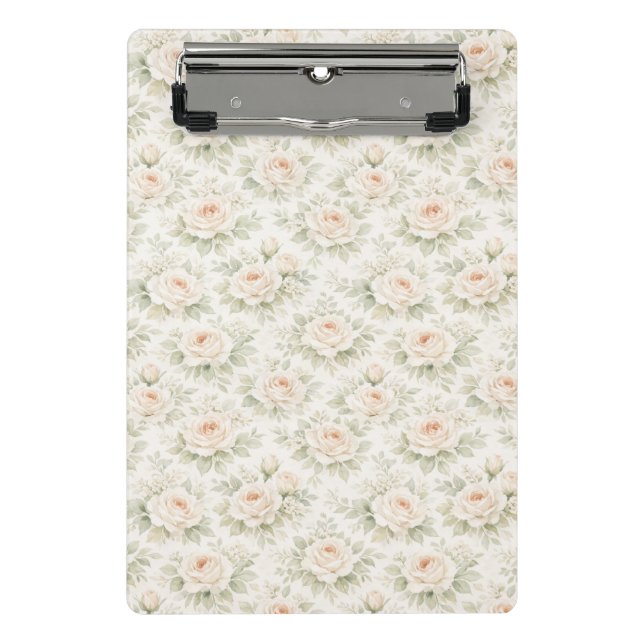 Brautfloralmuster Mini Klemmbrett (Vorderseite)