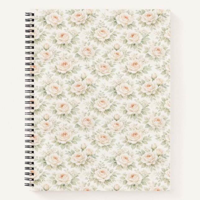 Brautfloralmuster Notizbuch (Vorderseite)