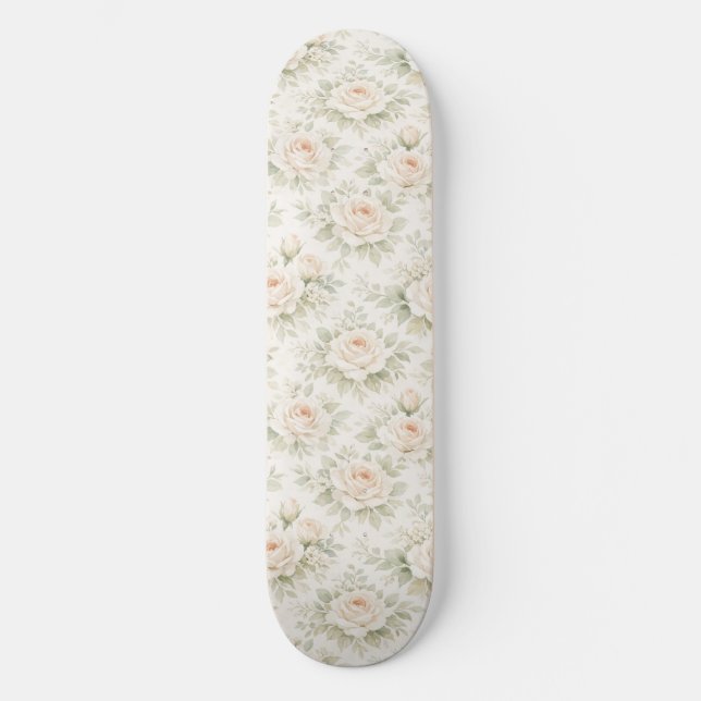 Brautfloralmuster Skateboard (Vorderseite)