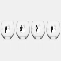Brautgarten Hochzeit Stemless Wine Bride