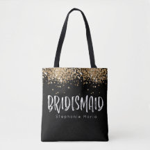 Brautgeschenk für Glitzer aus schwarzem Gold indiv