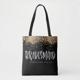 Brautgeschenk für Glitzer aus schwarzem Gold indiv Tasche