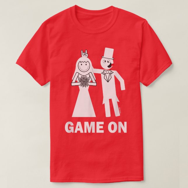 Brautgroom-Spiel über Heiratswitz T-Shirt (Design vorne)