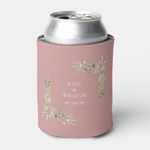 Brautgrün-Folien-Dosenkühler im Dusty Rose-Look Dosenkühler