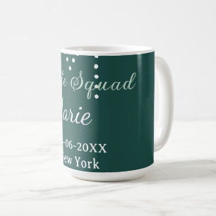 Brautgruppe Name Monogramm Brautjungfer Blau Kaffeetasse