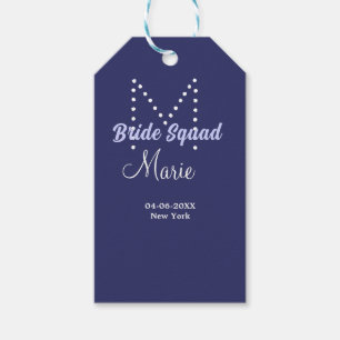 Brautgruppe Name Monogramm Brautjungfer lila weiß Geschenkanhänger