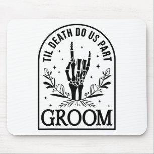 Bräutigam Braut Verlobung Hochzeit Halloween Paar  Mousepad