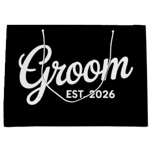 Bräutigam ca. 2026 passend zur Hochzeitsvorbereitu Große Geschenktüte