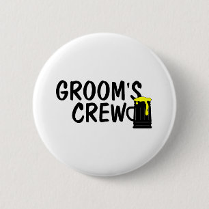 Bräutigam-Crew-Bier Button