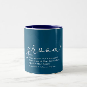 Bräutigam Definition, Junggesellenabschied, Hochze Zweifarbige Tasse