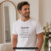 Bräutigam-Definitions-T-Shirt | Bräutigam-Geschenk