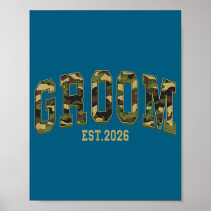 Bräutigam est 2026 Tarnung Paare passend Poster
