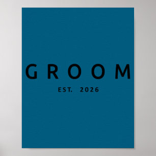 Bräutigam est 2026 zukünftiger Ehemann Hochzeit Ju Poster