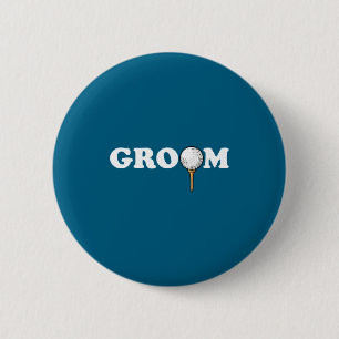 Bräutigam Golfball Golfer Männer Junggeselle lusti Button
