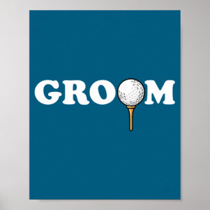 Bräutigam Golfball Golfer Männer Junggeselle lusti Poster