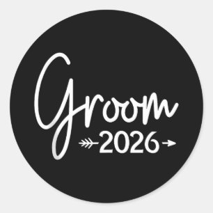 Bräutigam ist 2026 verheiratet Hochzeit Brautparty Runder Aufkleber