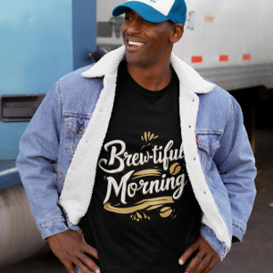 Bräutigam Mornong Funny Coffee Geschenkte Design T-Shirt