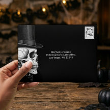 Bräutigam-Schädel Formal Gothic Schwarz