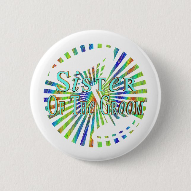 Bräutigam-Schwester-Knopf Button (Vorderseite)