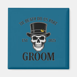 Bräutigam Skelett gothische Halloween-Hochzeit Magnet