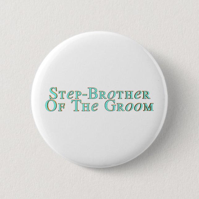 Bräutigam-Stiefbruder-Knopf Button (Vorderseite)
