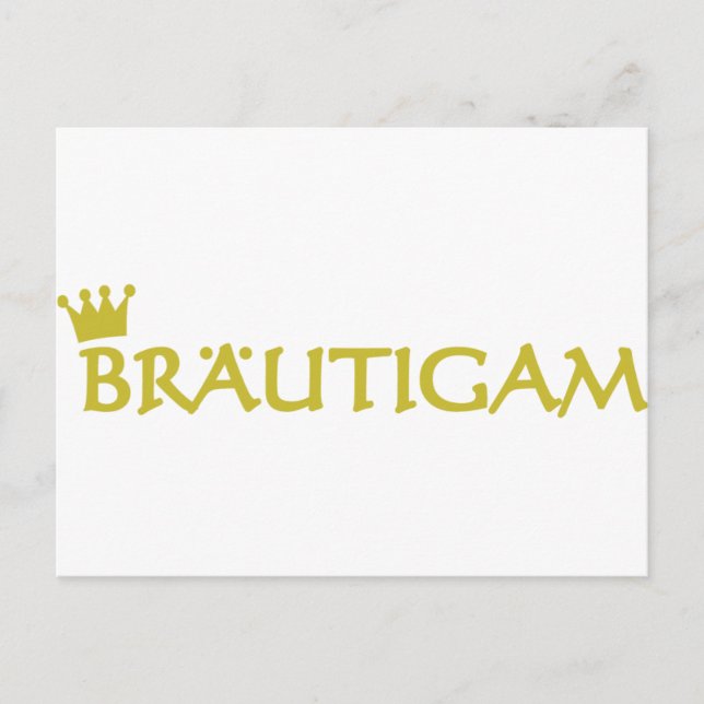Bräutigam-Symbol Postkarte (Vorderseite)