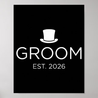 Bräutigam voraussichtlich 2026 Herr Ehemann verhei Poster