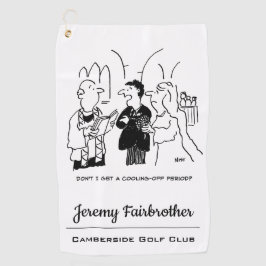 Bräutigam Will eine Abkühlphase Golfhandtuch