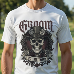 Bräutigam zum Grab Schädel Herr Ehemann Gothic Hoc T-Shirt