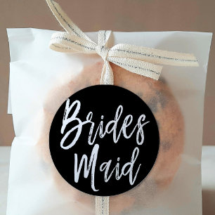 Brautjungern Script Style Wedding Runder Aufkleber