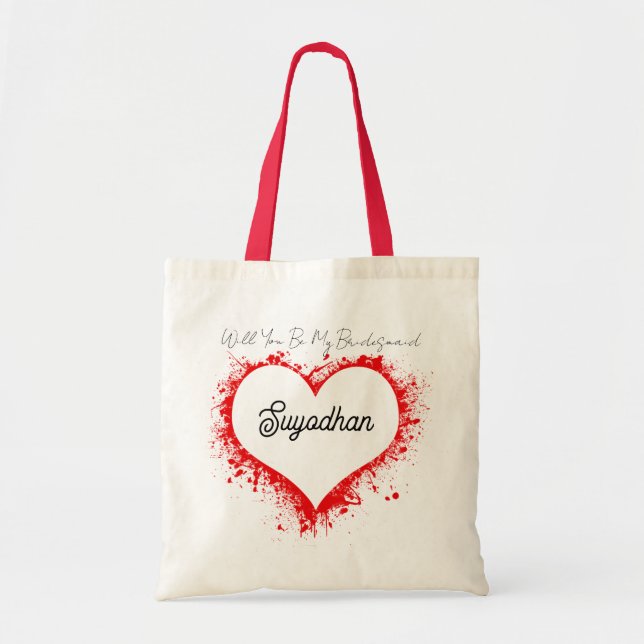 Brautjungfer Antrag Hochzeitsfeier Taschen (Vorne)