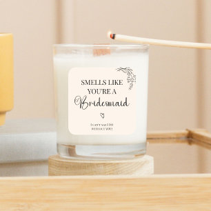 Brautjungfer Antrags Kerzen Aufkleber Etikett