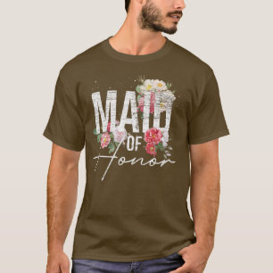 Brautjungfer Blumen Brautparty Floral Braut P T-Shirt
