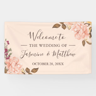 Brautjungfer Blumen Hochzeit Begrüßungsbanner Banner