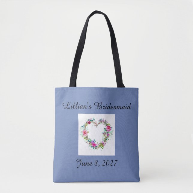 Brautjungfer Blumen-Tasche Tasche (Vorderseite)