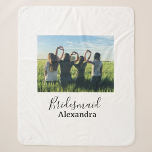 Brautjungfer Braut Squad Name Kalligrafie Foto Ges Sherpadecke