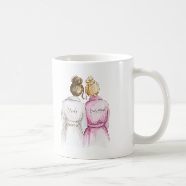 Brautjungfer? Brünettes Kaffeetasse (Rechts)