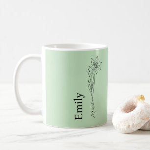 Brautjungfer Daffodil März Geburtsmonatsblume Kaffeetasse