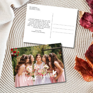 Brautjungfer Danke Foto Hochzeit Postkarte