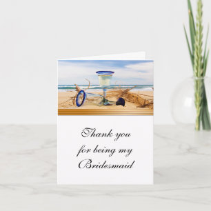 Brautjungfer Danksagungskarte Strandhochzeit Dankeskarte