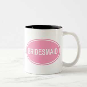 Brautjungfer, die ovales Rosa Wedding ist Zweifarbige Tasse
